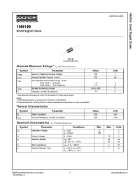 Datasheet 1N4149 manufacturer Fairchild